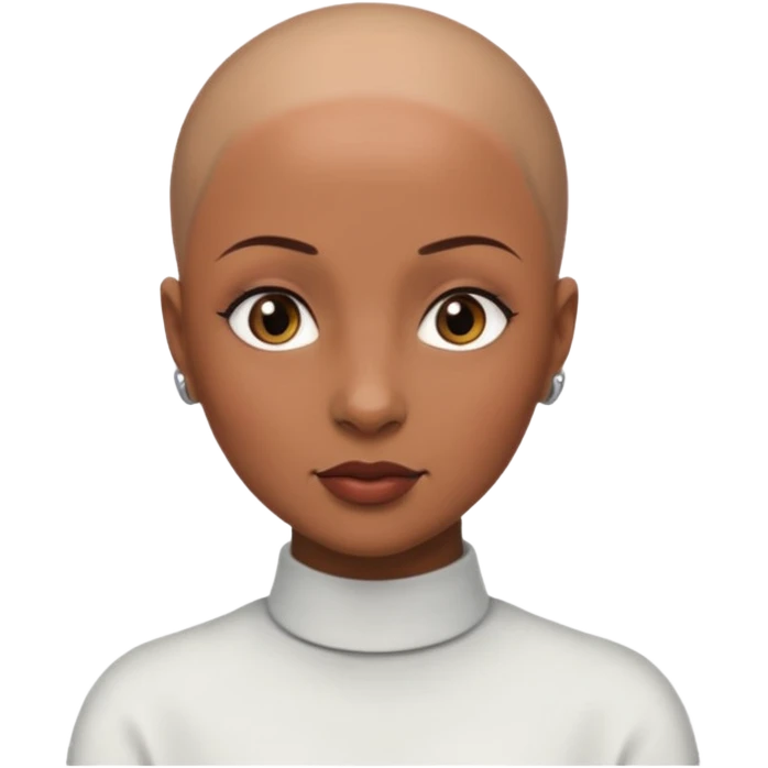 So she supposed to be bald and I kind of want her facing her side I still don’t kind of her body to show emoji