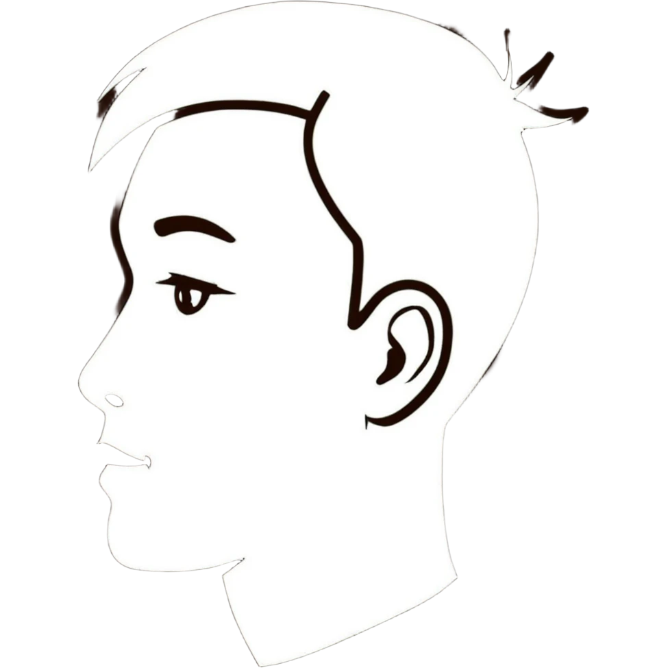 profile view of face from side emoji