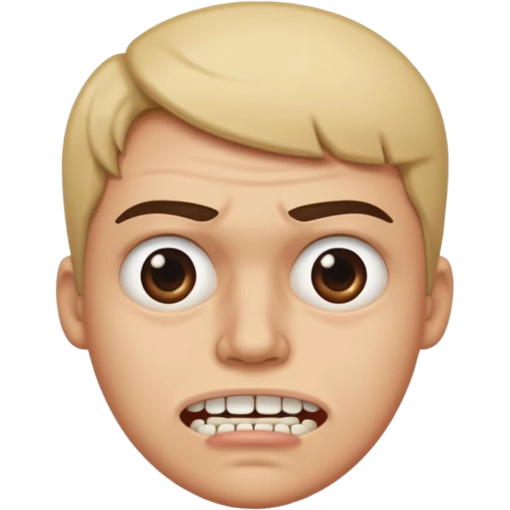 grit teeth side eye disgust face emoji