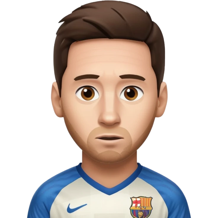 Messi that look like he have seen something weird emoji