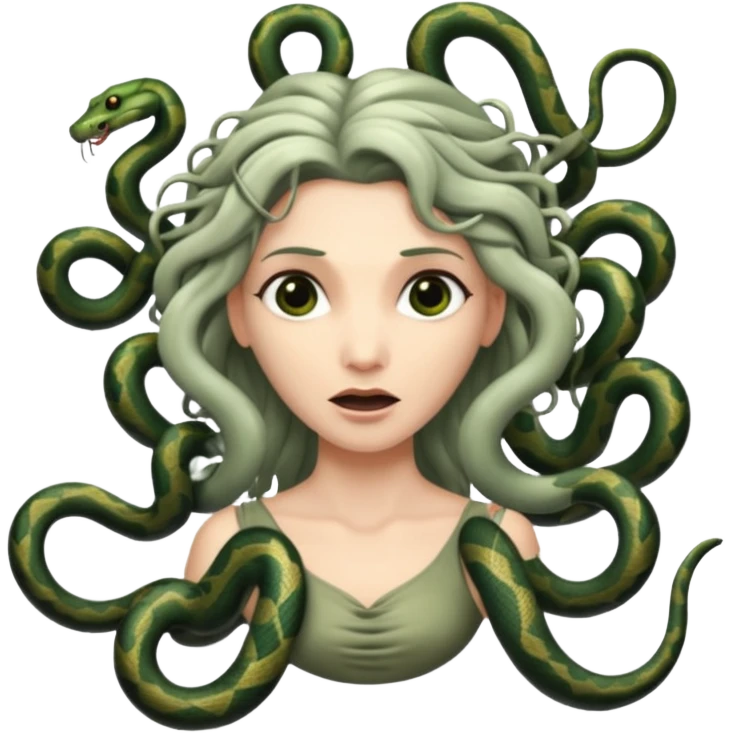 medusa hair falling out emoji