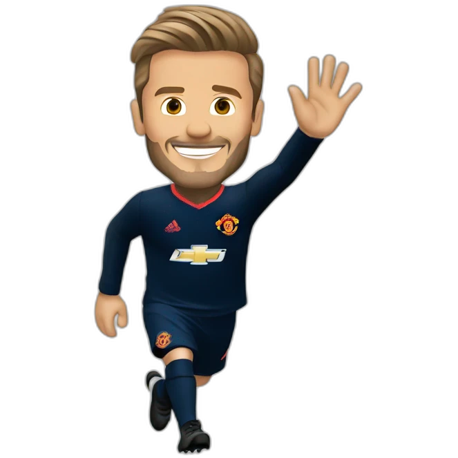 David beckham manchester united waving emoji