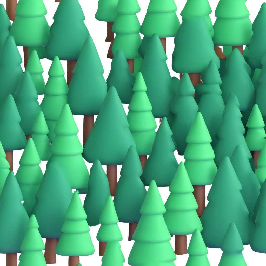 dense forest with pine trees emoji