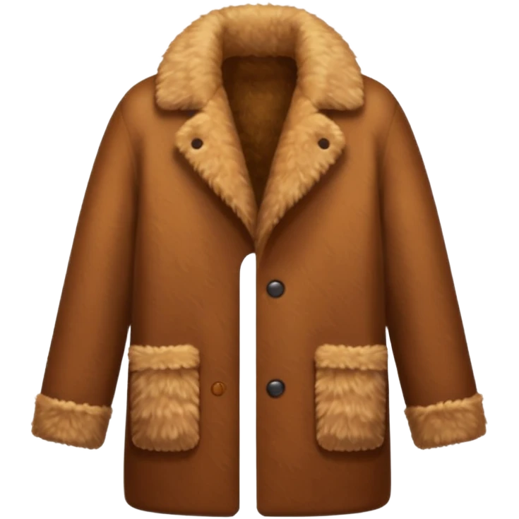 Brown fuzzy coat emoji
