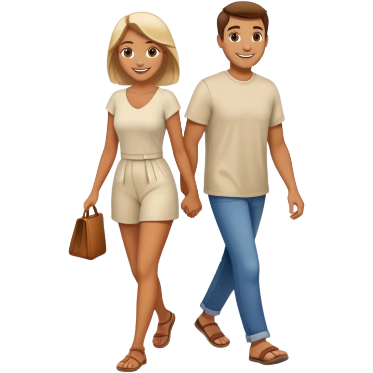 Ein Pärchen dass sich liebt und spazieren geht  emoji