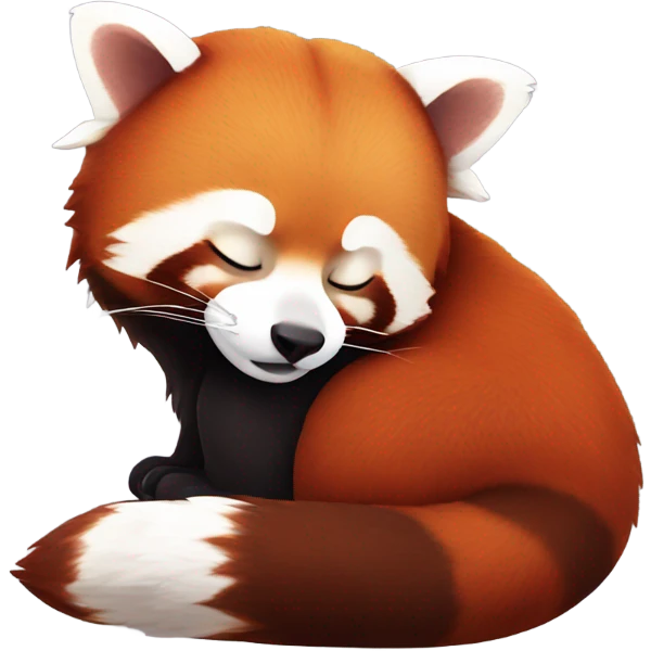 red panda sleeping emoji