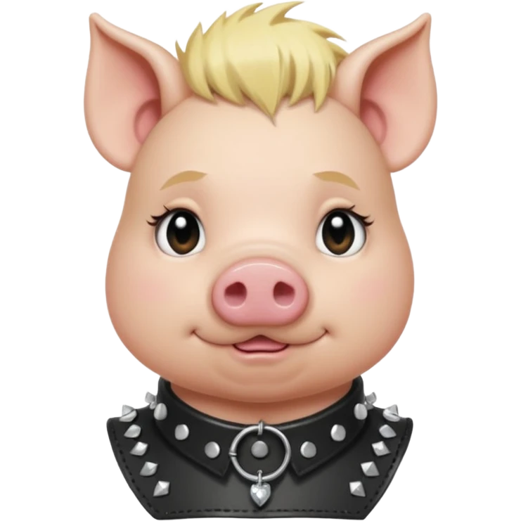 blonde haired punk pig emoji
