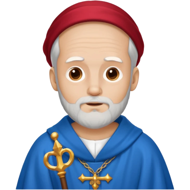 Святий Миколай в синьому вбранні emoji