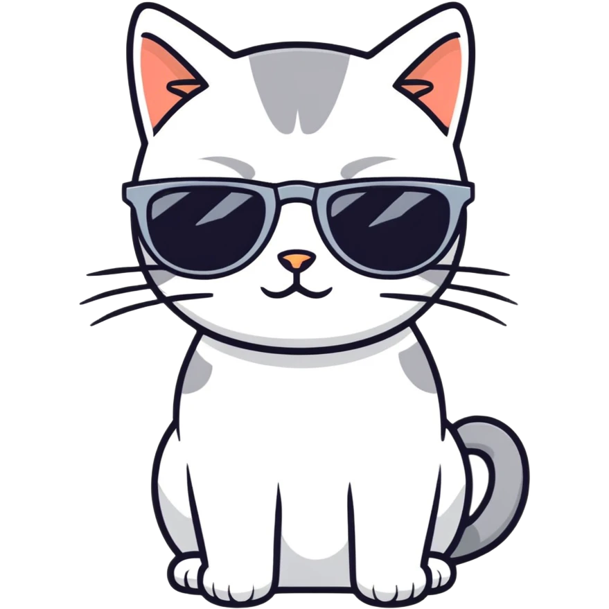 Cat with sunglasses emoji