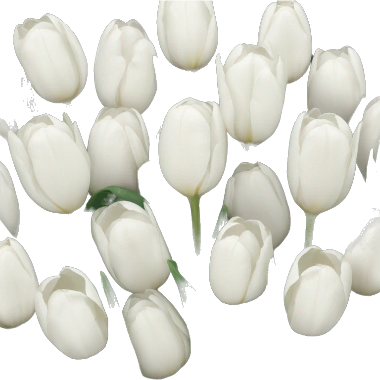 White tulips emoji