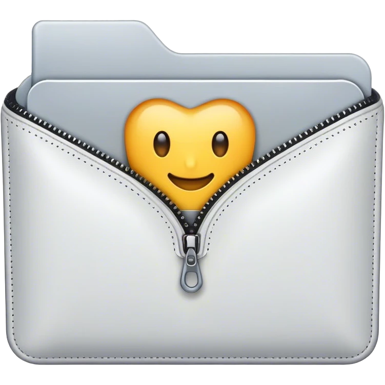 Computer file with zipper emoji