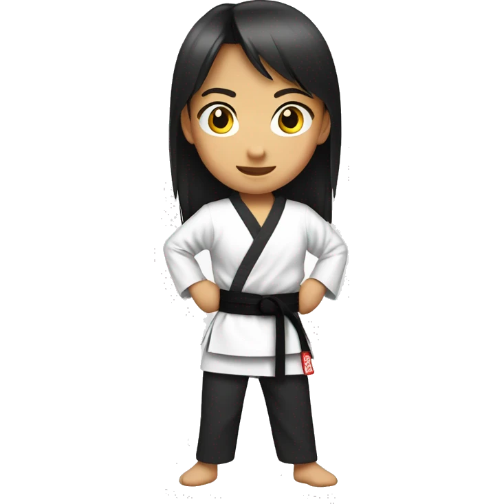 karate young asian girl emoji