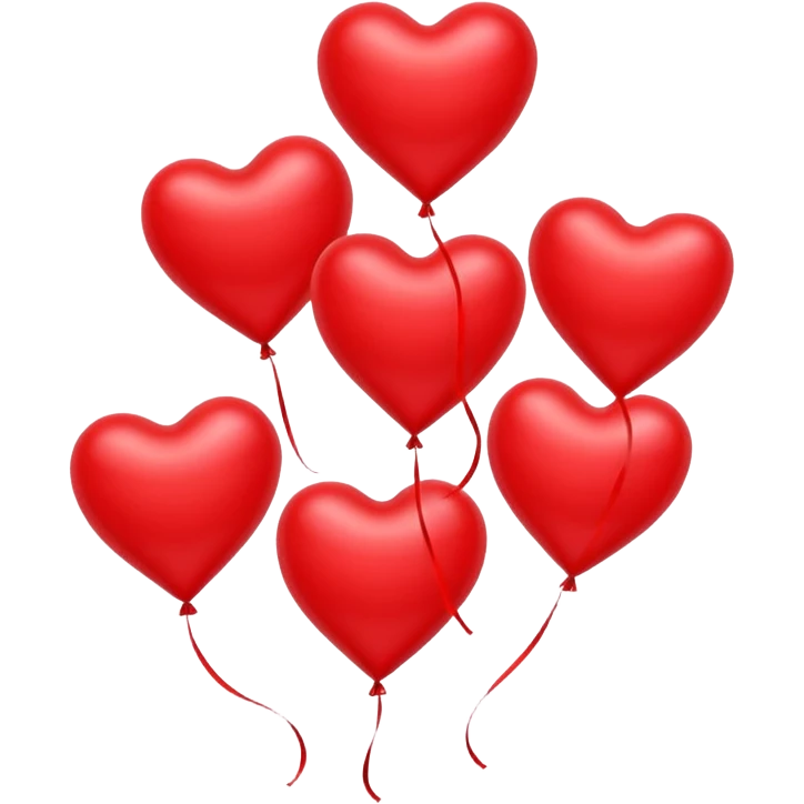 Bunch of heart balloons  emoji