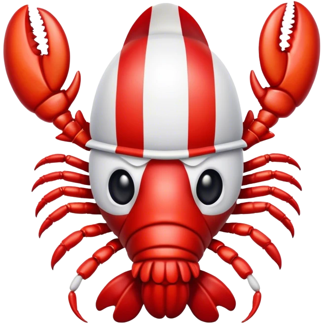 Lobster head with clown makeup emoji