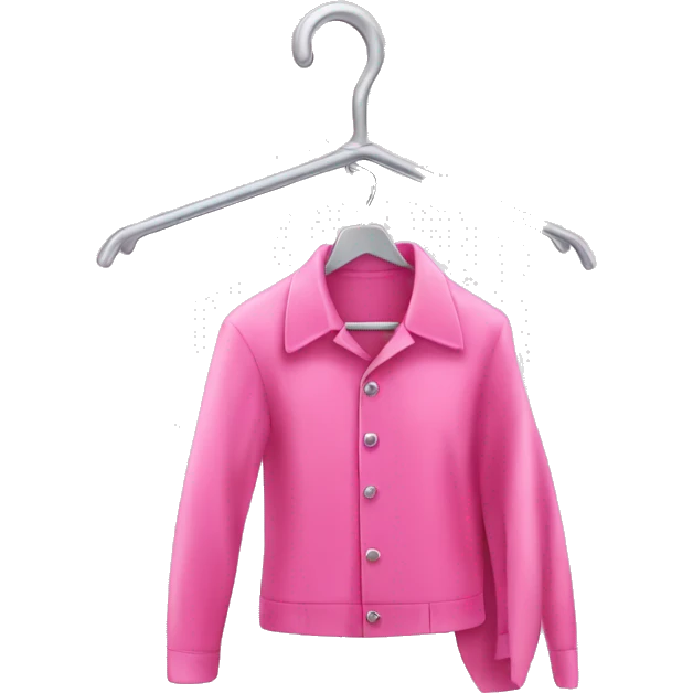Pink laundry hanger emoji
