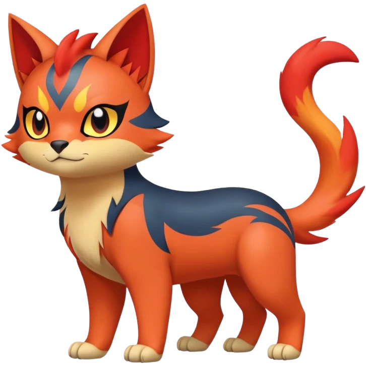  Quilava-Litten full body emoji