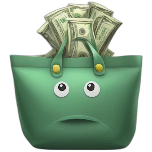 Ladron enmascarado y con una bolsa de dinero  emoji