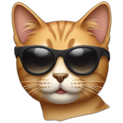 Cat with sunglasses emoji