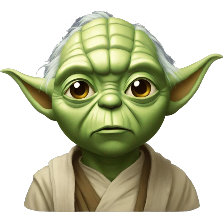 yoda head frown emoji
