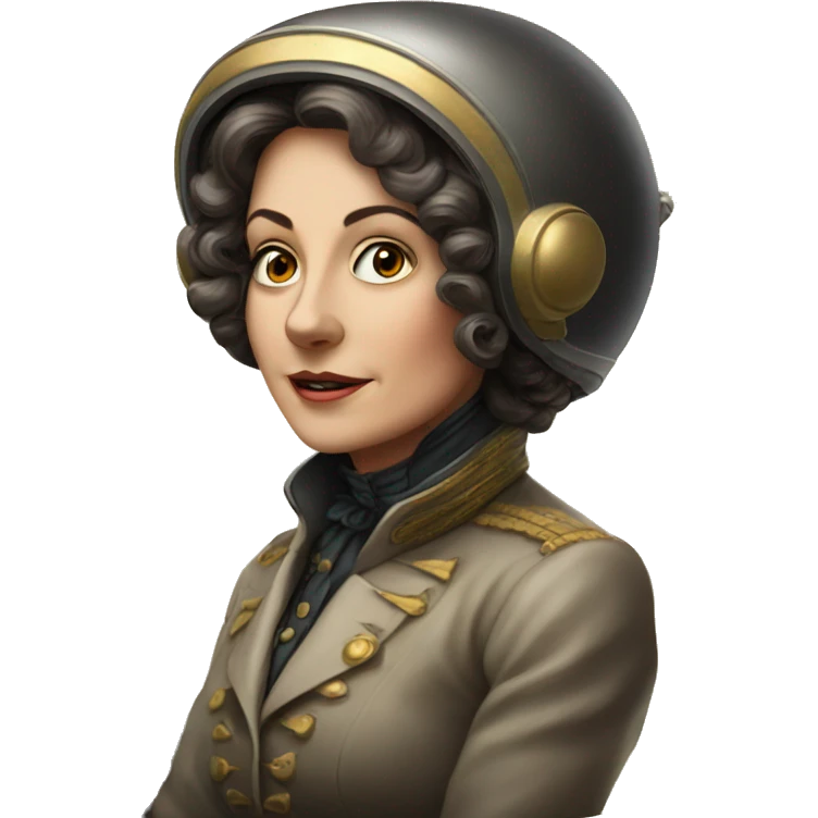 A Victorian woman piloting a spaceship emoji