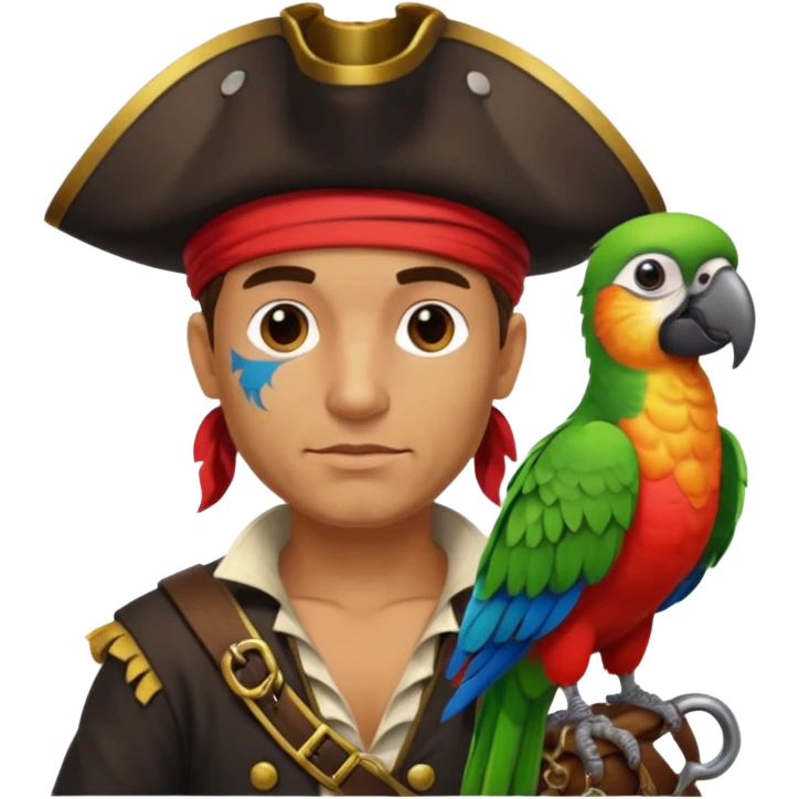 pirate and parrot emoji