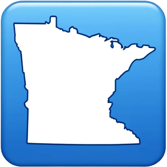 state of minnesota, plain white outline. emoji