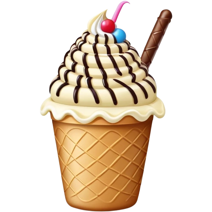 Thai rolled ice cream with colorful toppings in a cup emoji