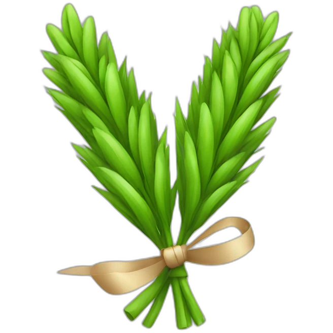 green wheat with bow emoji