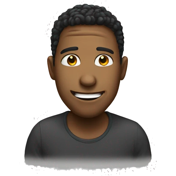 Faking a smile emoji