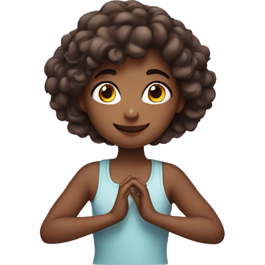 Girl making heart with hands  emoji