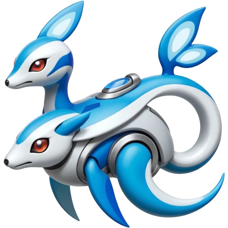 Futuristic Meloetta-Inteleon-Buizel-Protogen-Pokémon-Digimon-Fakémon-fusion-hybrid-creature emoji