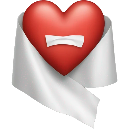 Heart with a tissue emoji