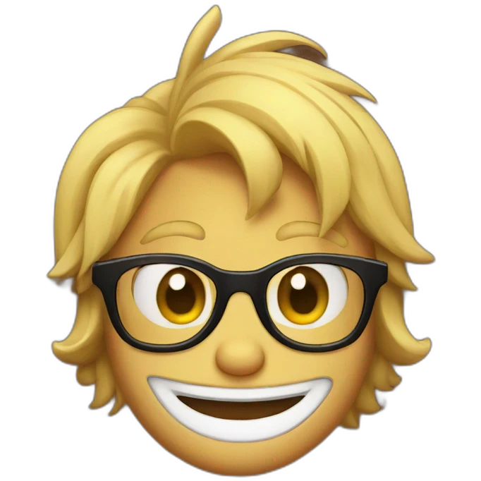 apple jack with glasses emoji
