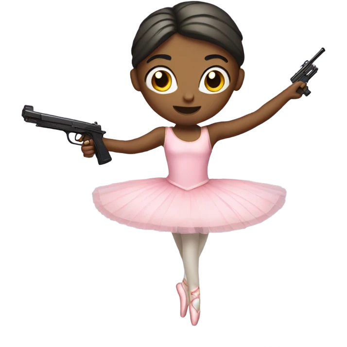 ballerina with a gun emoji