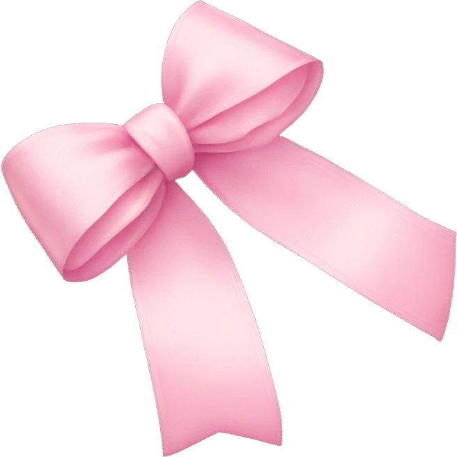 light pink ribbon bow emoji
