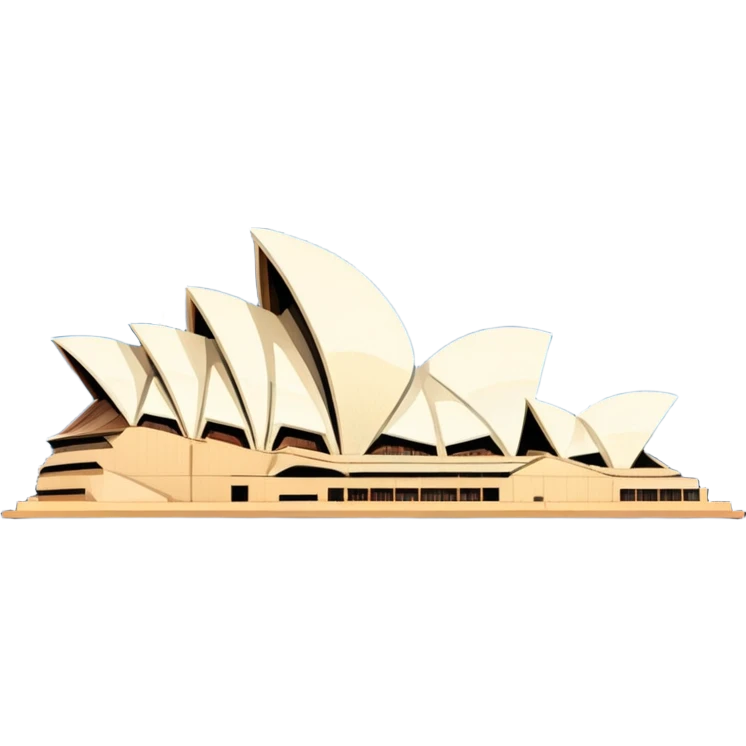 Sydney Opera House with fireworks and water reflections emoji