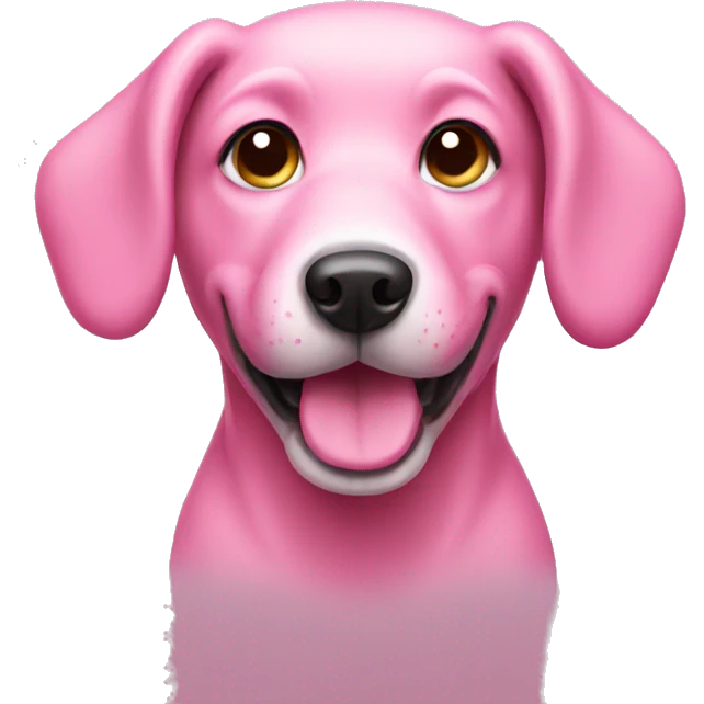Pink dog emoji