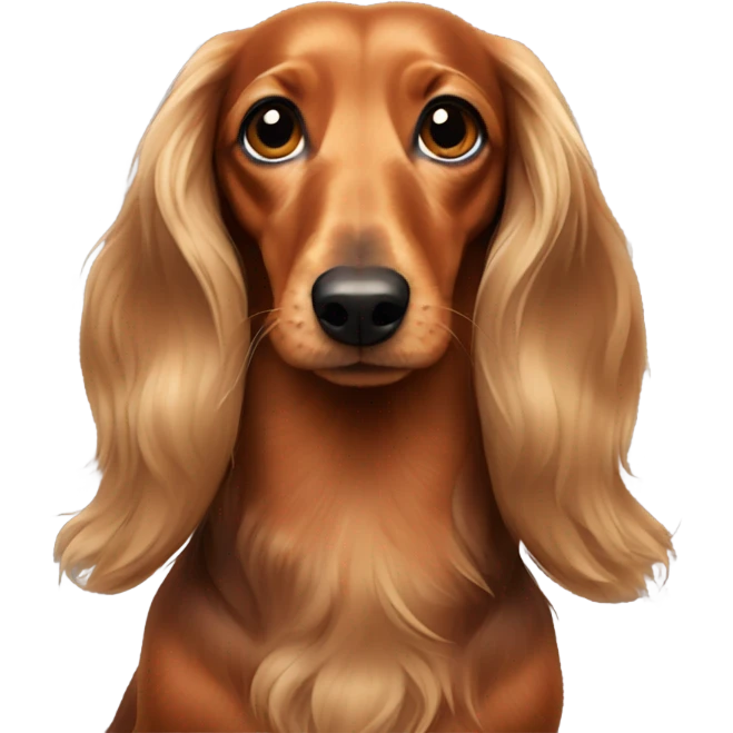 Long haired dachshund  emoji