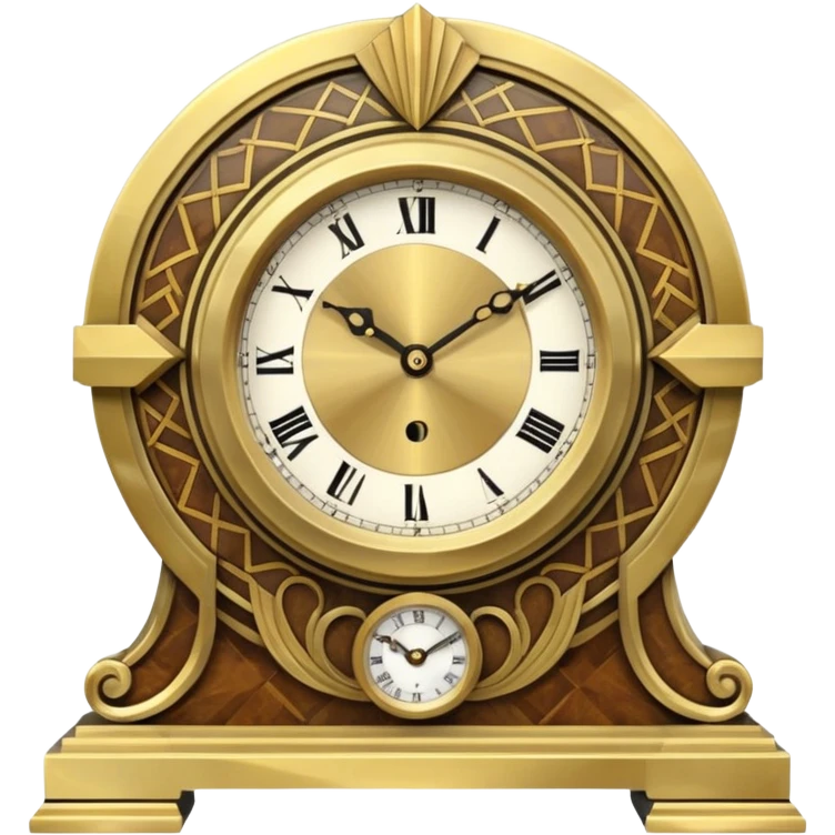 art deco mantel clock emoji