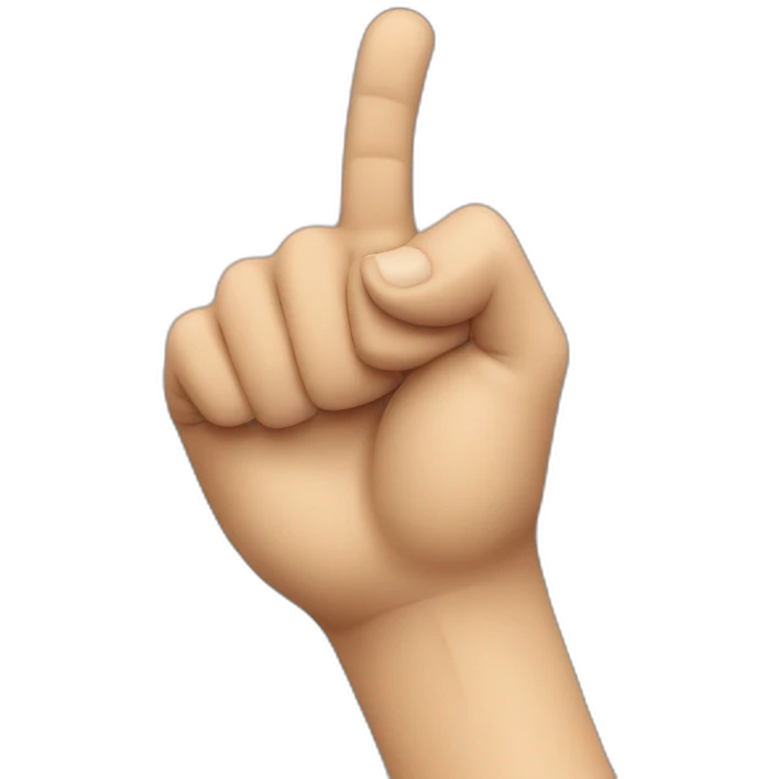 agressive pointing hand emoji