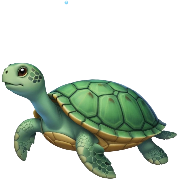 Turtle with a Cinderella dress on and a fart coming out of it emoji