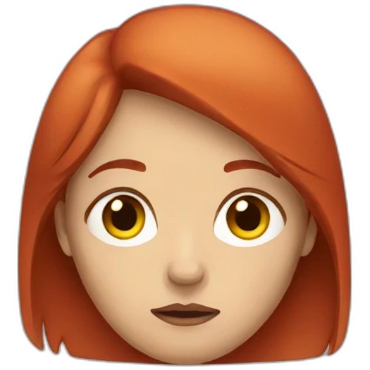 Very sad female with red hair emoji
