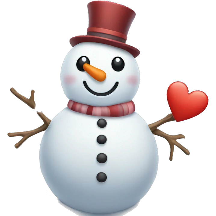 snowman with hearts  emoji