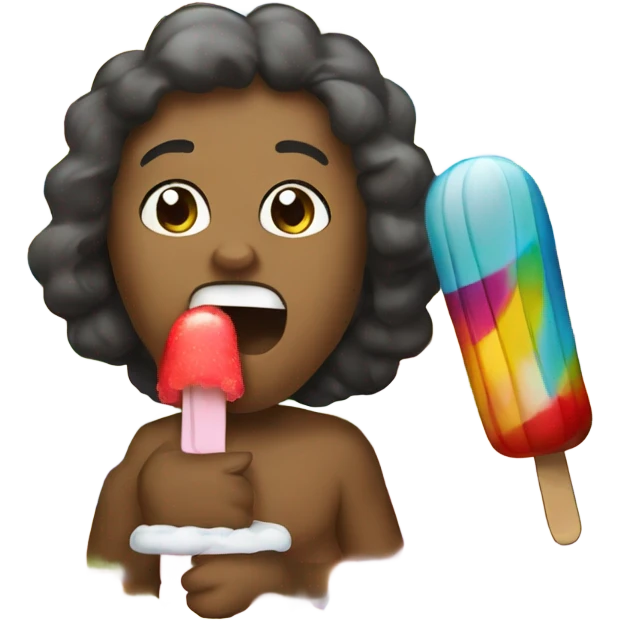 Sucking on popsicle  emoji