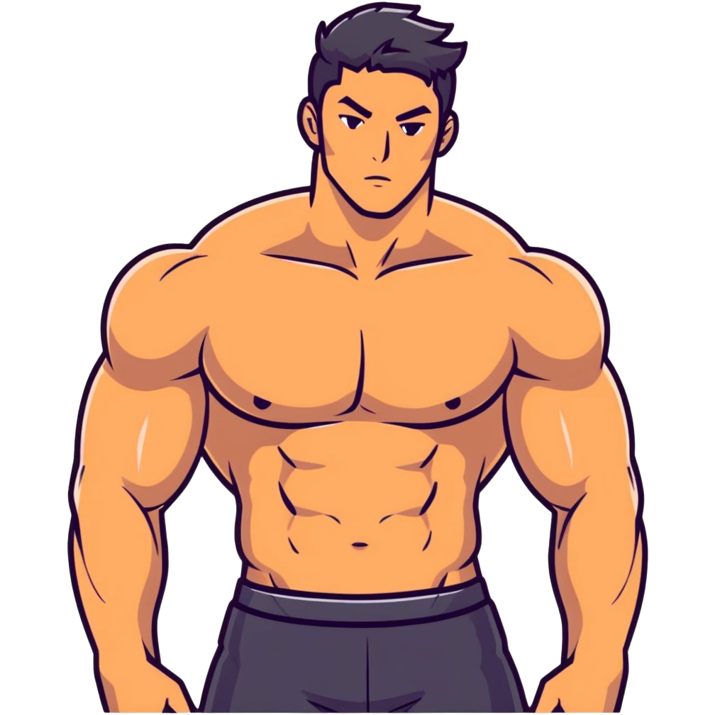 handsome muscular boyfriend with defined abs emoji