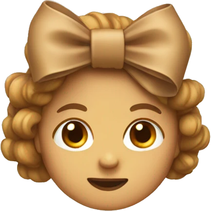 Small Light Brown bow  emoji