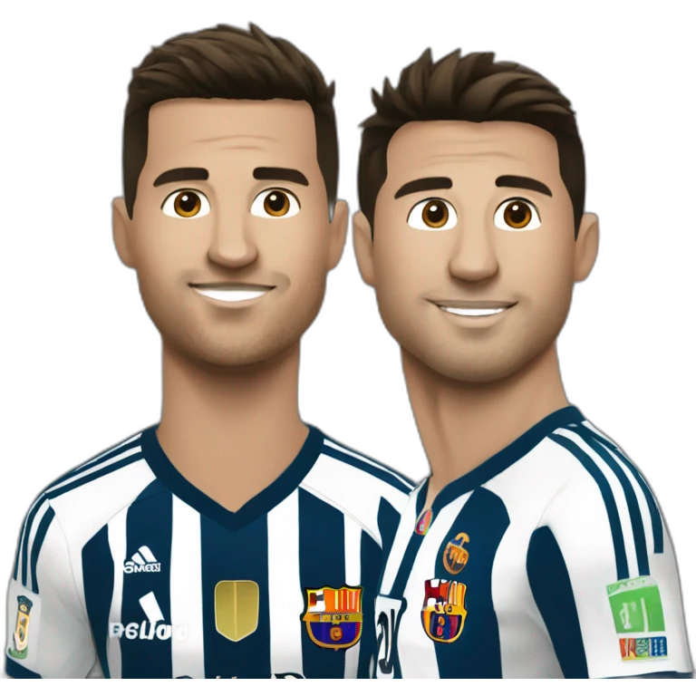 Ronaldo marche sur messi emoji