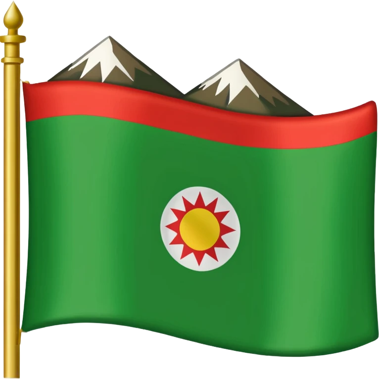Just do a simple flag I want to put in my bio. Have u seen the panjshir flag do that it’s not in the emojis but make it exactly like the picture don’t add anything else. It’s green on top white in middle and black on bottom something search it up and make it in a shape of flag like the emojis. emoji