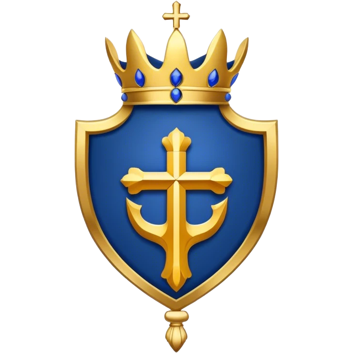 Bishop's emblem with a touch of dark blue emoji