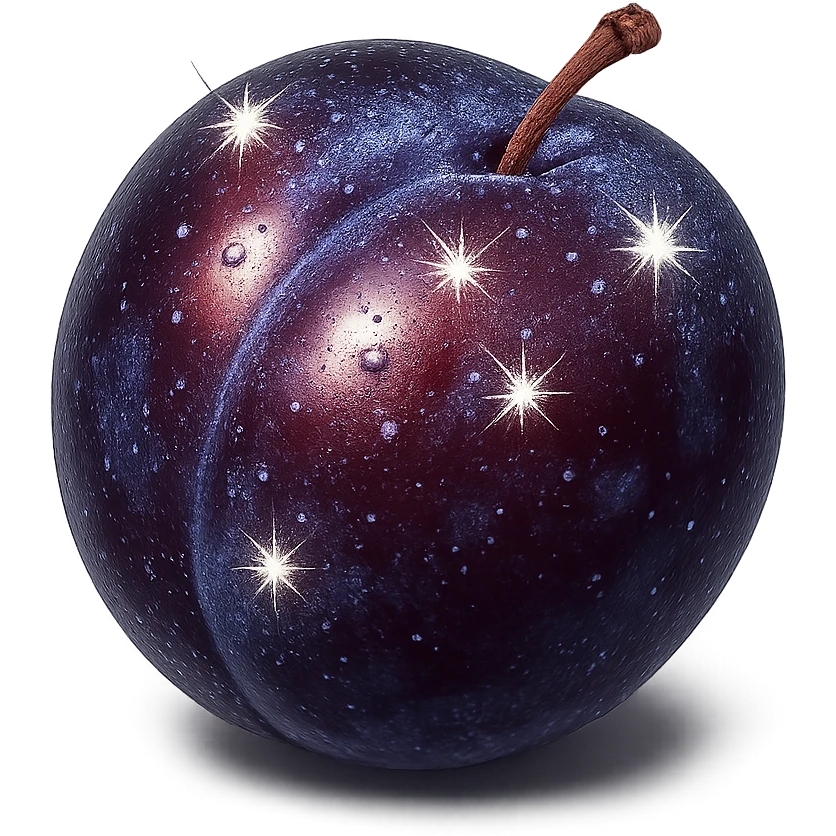 sparkling plum emoji